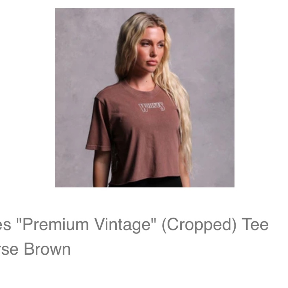 Darc Sport Premium Vintage Cropped Tee - Brown